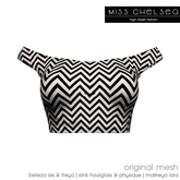 .miss chelsea. Liza Top Chevron