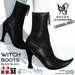 Wicca's wardrobe witch boots %28black black%29 vendor
