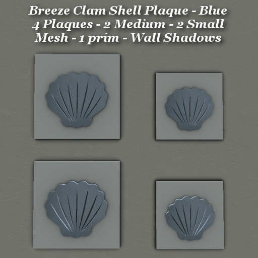 Breeze Clam Shell Plaque Blue Med & Sm
