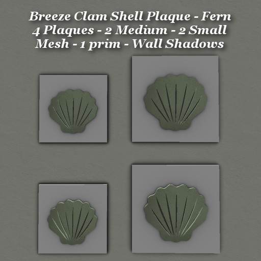 Breeze Clam Shell Plaque Fern Med & Sm