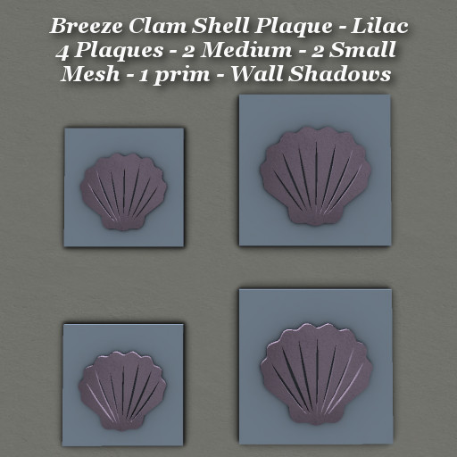 Breeze Clam Shell Plaque Lilac Med & Sm