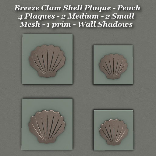 Breeze Clam Shell Plaque Peach Med & Sm