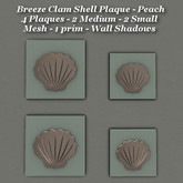 Breeze Clam Shell Plaque Peach Med & Sm