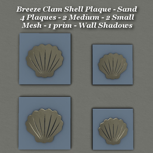 Breeze Clam Shell Plaque Sand Med & Sm