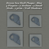 Breeze Sea Shell Plaque Blue Med & Sm