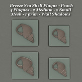 Breeze Sea Shell Plaque Peach Med & Sm