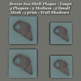 Breeze Sea Shell Plaque Taupe Med & Sm