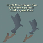 World Peace Wall Plaque Blue MS