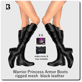 Blackburns Warrior Princess Armor Boots Black