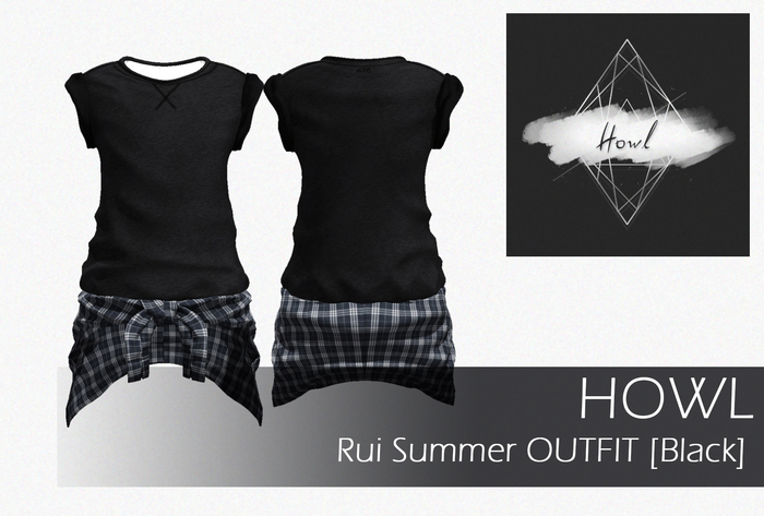 Howl - Rui Summer OUTFIT [Black] WEAR