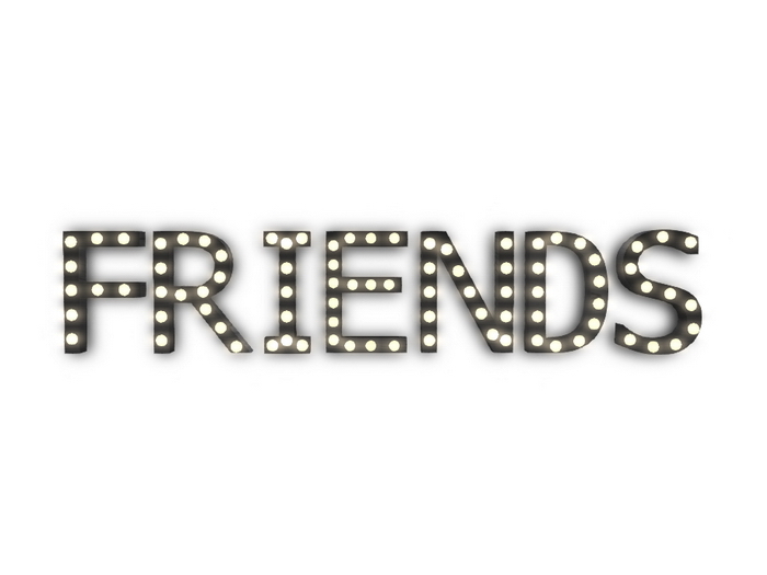 [Px] "FRIENDS" Illuminated Light Bulbs Sign
