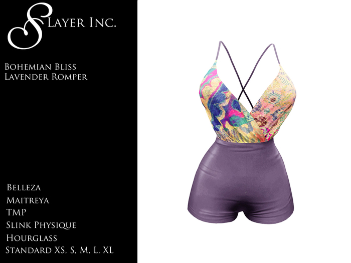 Bohemian bliss  lavender Romper Packed
