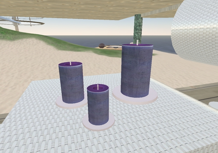 Set 3 Blue Candles