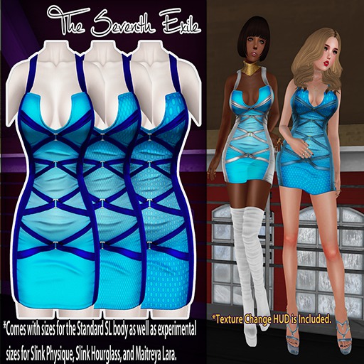 T7E: Strapped Dress - Blues