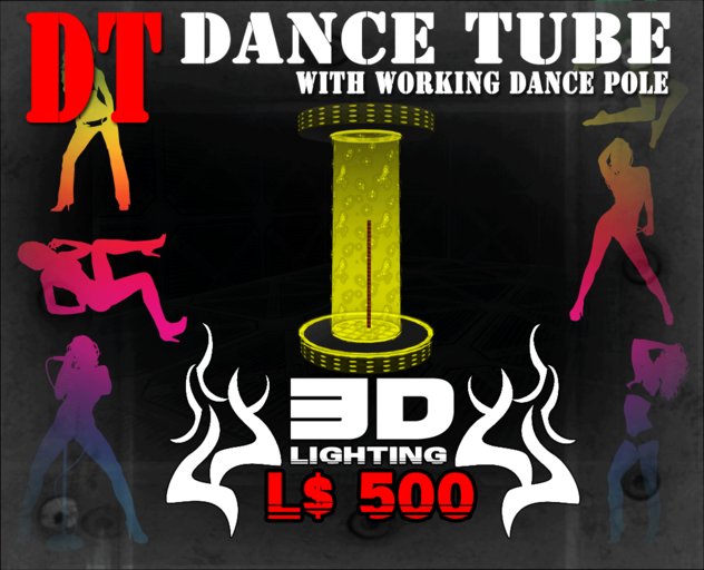 3D Lighting Dance Tubes Yellow
