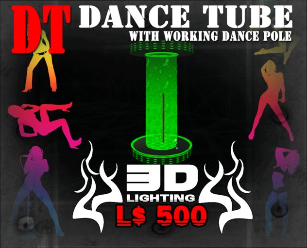 3D Lighting Dance Tubes Green