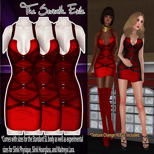 T7E: Strapped Dress - Reds