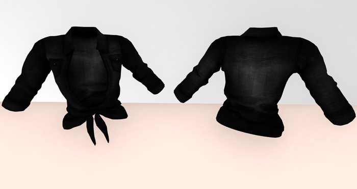 Knotted Shirt Black