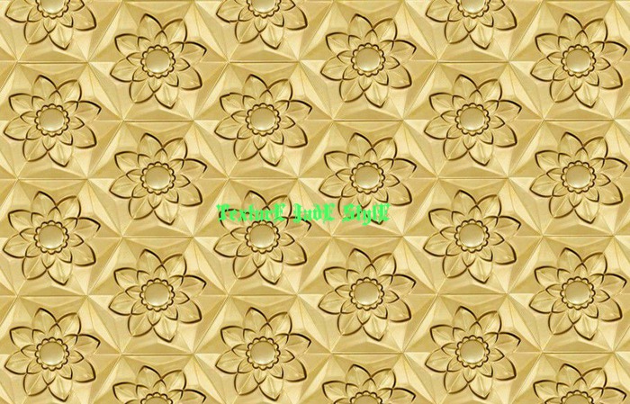 Texture Wall  Oriental Flower Gold Classic
