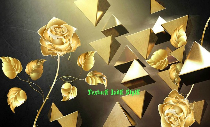 Texture Wall Geometric flower  Gold Classic