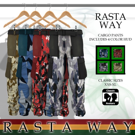 CARGO PANTS WITH 4 TEXTURE HUD