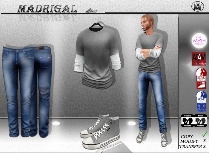 MADRIGAL Line : MESH OUTFIT- M5* GREY