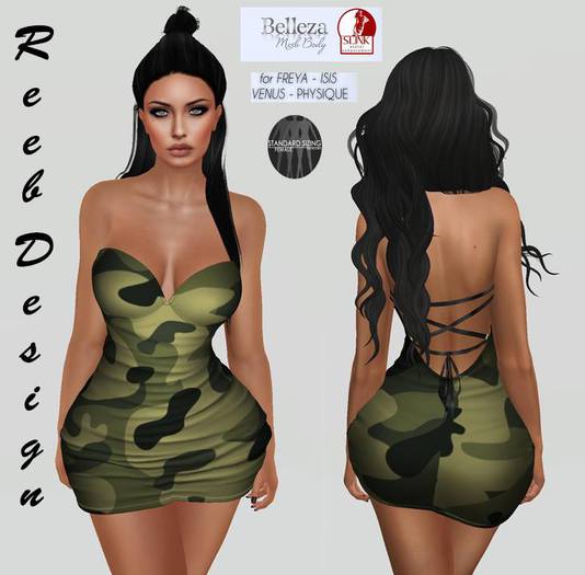 352 Reeb Design Green cakil mini dress