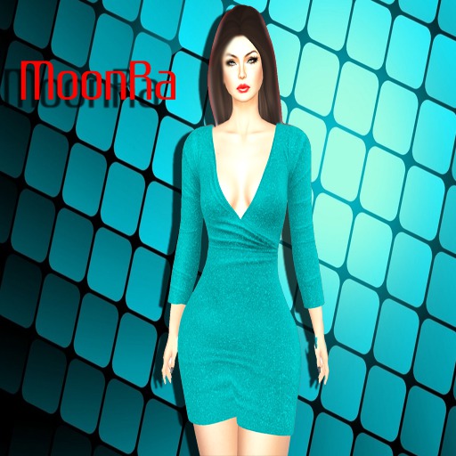 MoonRa Lady Mini Dress Aqua