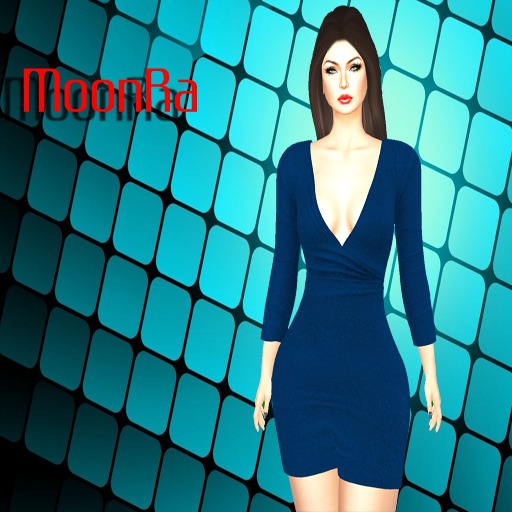 MoonRa Lady Mini Dress Navy Blue