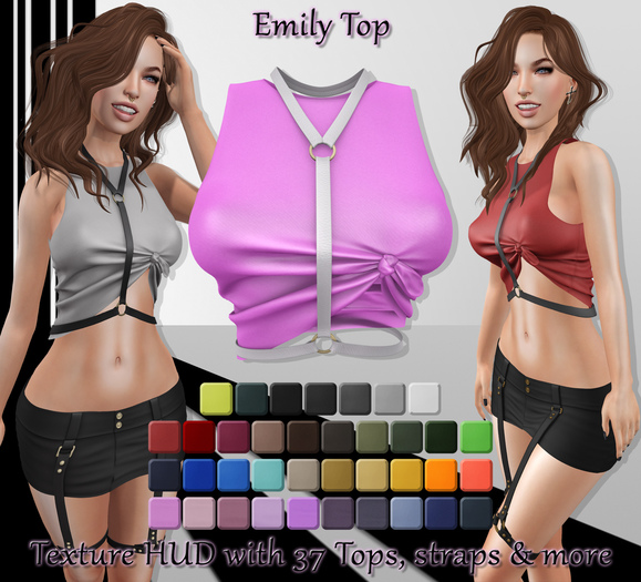 [Syn] Emily Top (Texture HUD, Maitreya, Venus, TMP, Physique, Hourglass, Isis & Freya, materials enabled) 