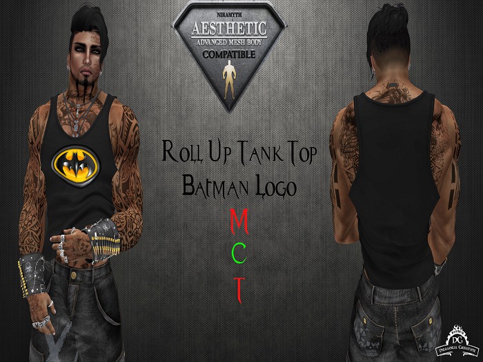 *DC* AESTHETIC Roll Up Tank Top - Batman Logo