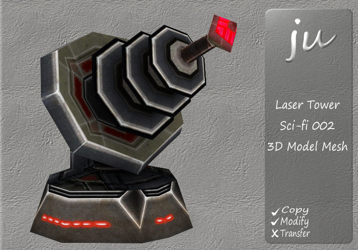 JU Laser Tower Sci-fi 002 3D Model Mesh