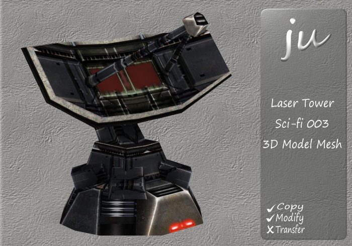 JU Laser Tower Sci-fi 003 3D Model Mesh