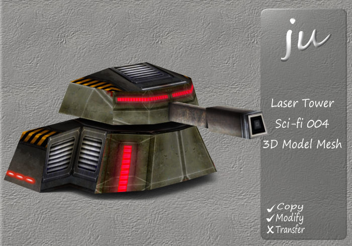 JU Laser Tower Sci-fi 004 3D Model Mesh