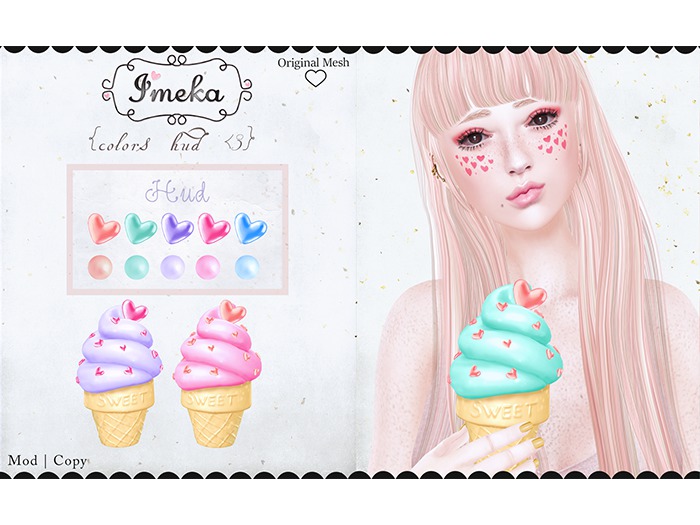{Imeka} Sweet Heart Ice Cream Cone