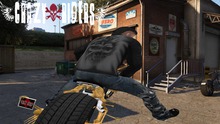 CrazY RIderS - Fog Skull Black Leather Jacket