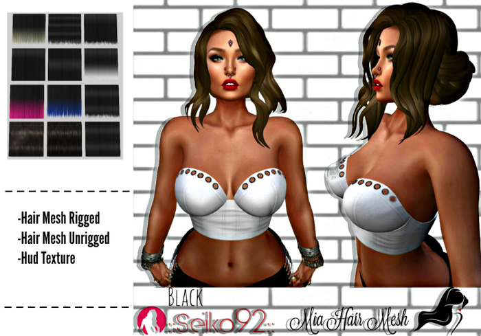 ::Seiko92::Mia Hair Mesh [BLACK]