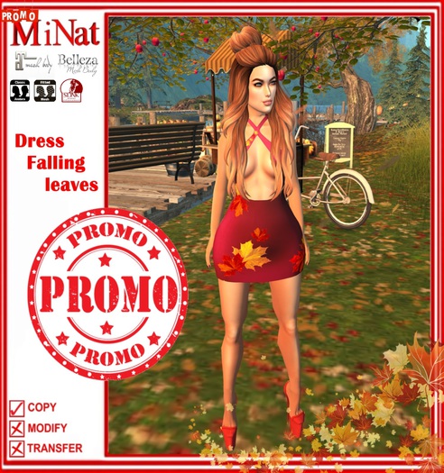 MiNat Dress Falling leaves