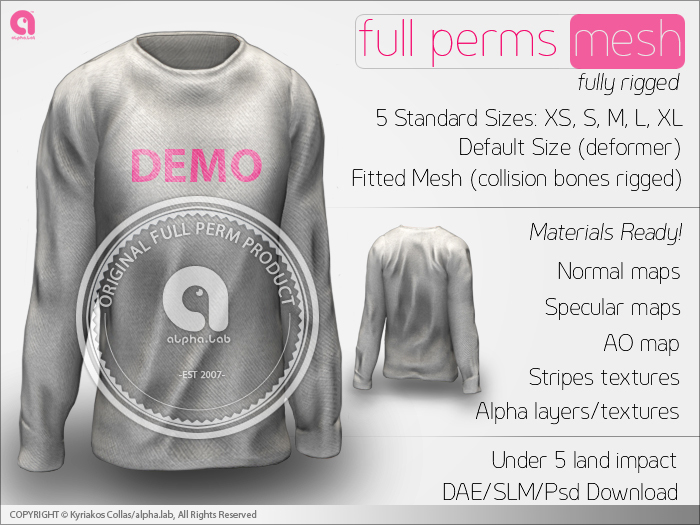 [alpha.lab] Mens MESH Striped LS Shirts_DEMO