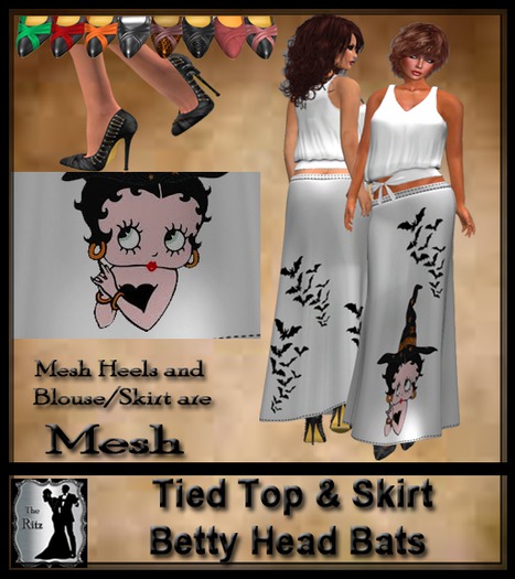 Tied Top & Skirt Betty Head Bats