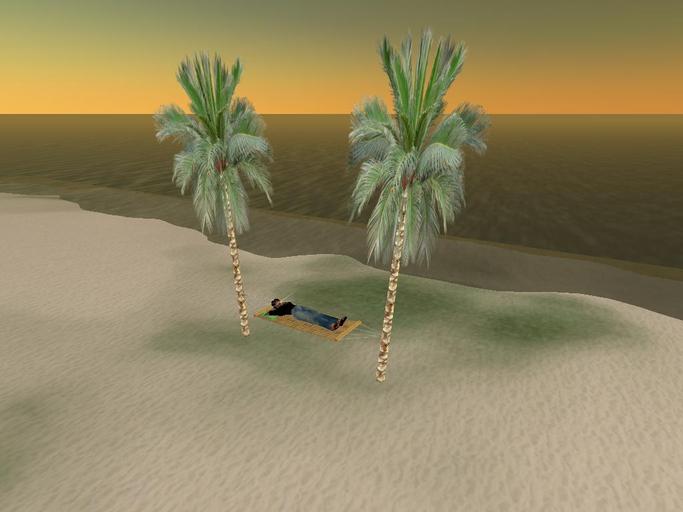hammock w/trees 15 prims