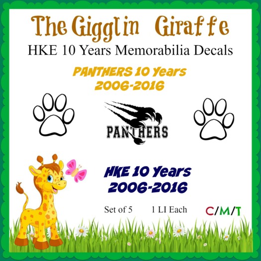 *GG* HKE 10 Years Decals (Bagged)
