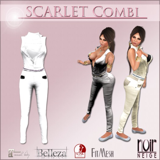 >NOIR NEIGE< SCARLET Combi White