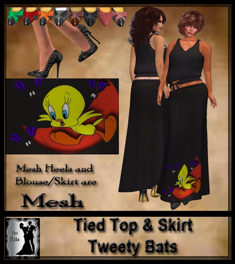 Tied Top & Skirt Tweety Bats