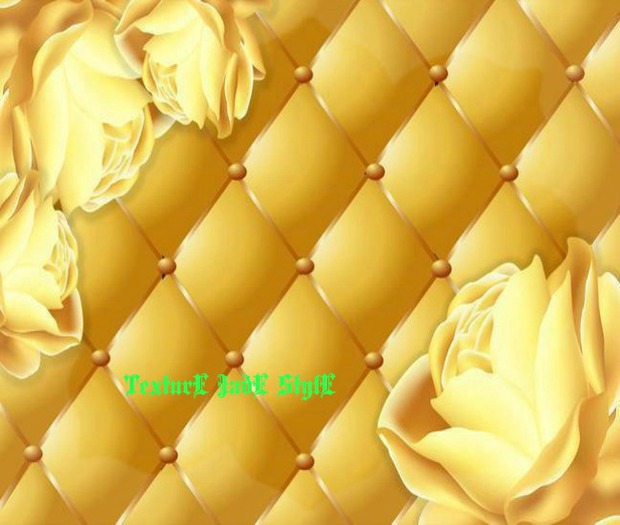Texture Wall Leather Fabric and Flower gold 