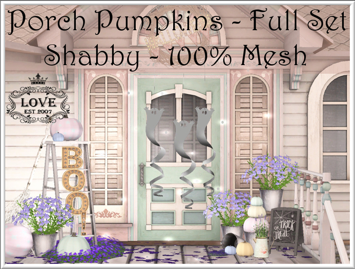 LOVE - PORCH PUMPKIN - SHABBY - FULL SET (ADD & TOUCH SCREEN)