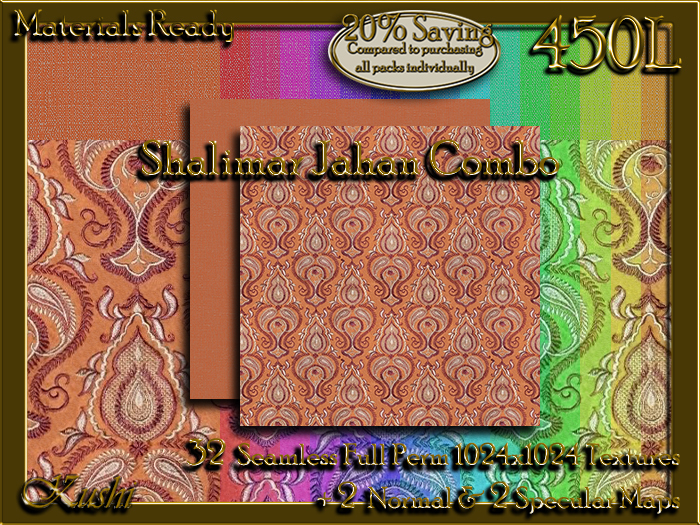 Shalimar Jahan Combo fabric seamless Textures