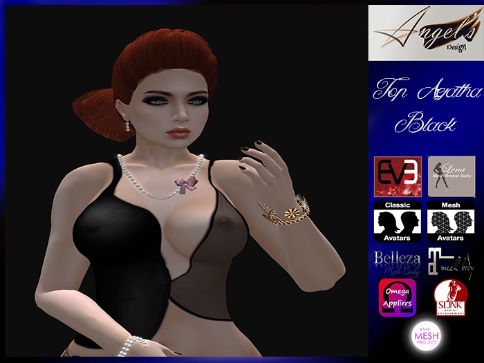 Top Agatha Exclusive Angels Design - Black