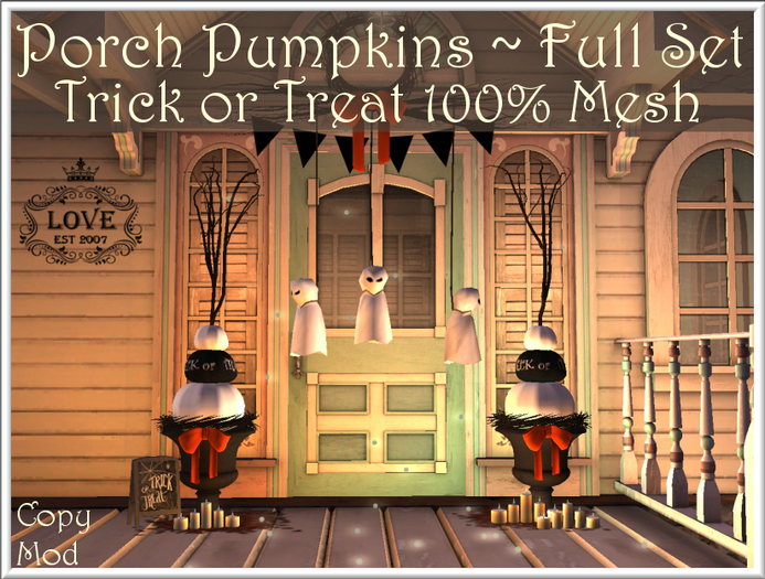 LOVE - PORCH PUMPKINS SET (TRICK) (ADD ME & TOUCH SCREEN)