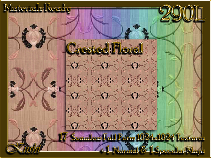 Crested Floral Fabric Seamless Textures